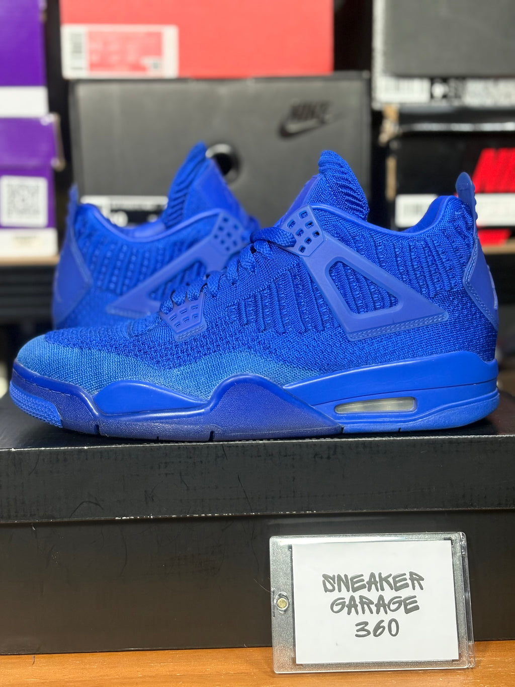 Jordan 4 Flyknit Hyper Royal- Size 9.5