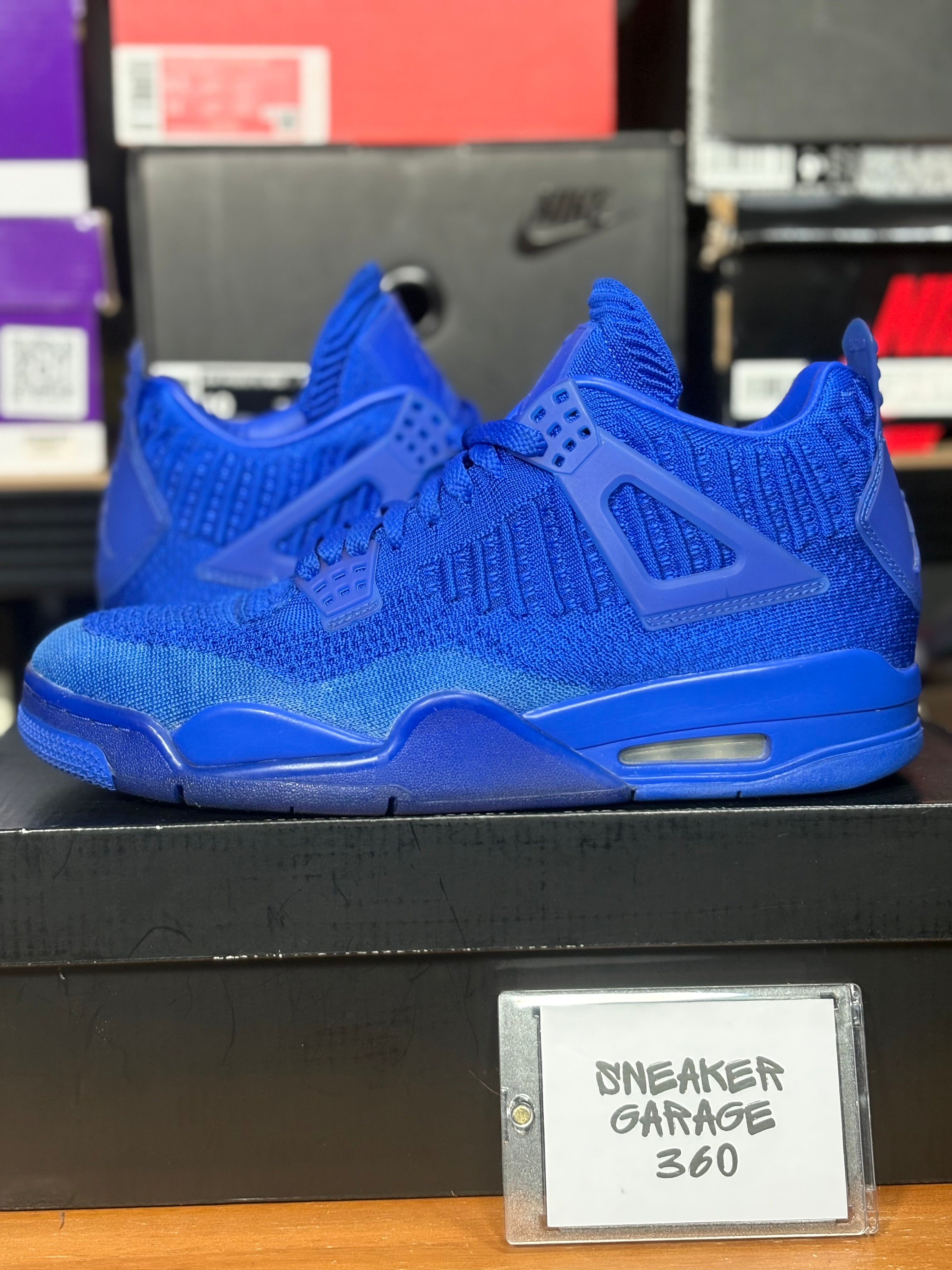 Jordan 4 Flyknit Hyper Royal- Size 9.5