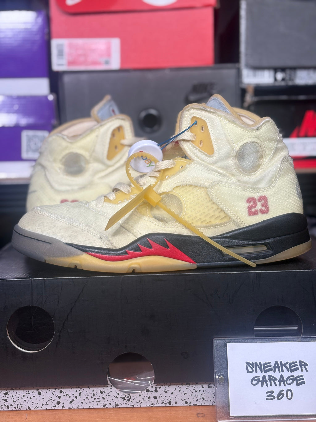 Jordan 5 x Off White Sail- Size 10.5