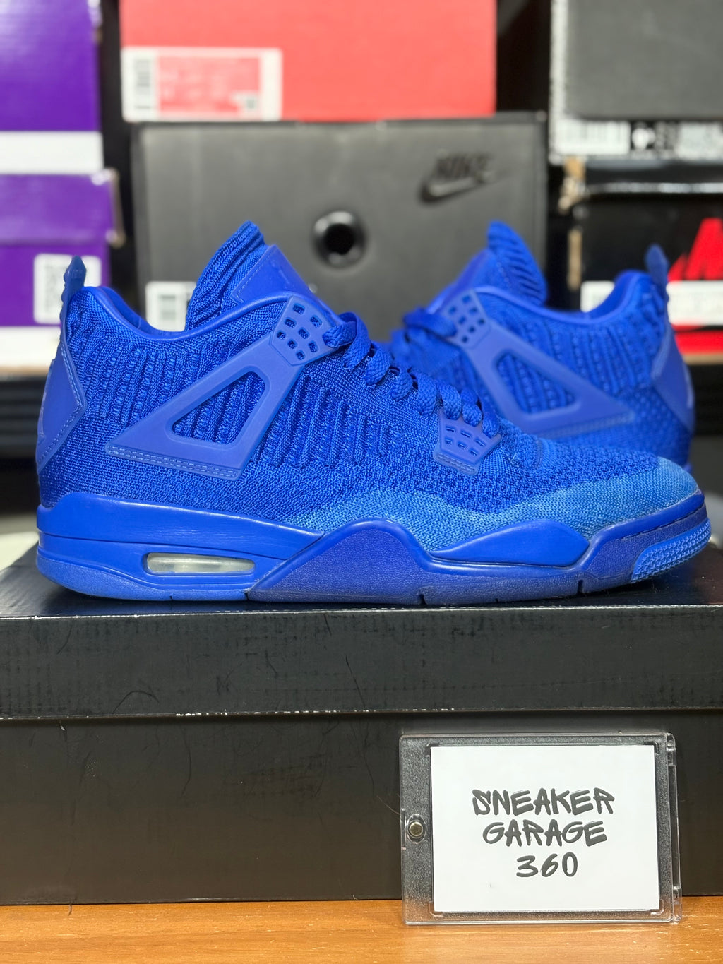 Jordan 4 Flyknit Hyper Royal- Size 9.5