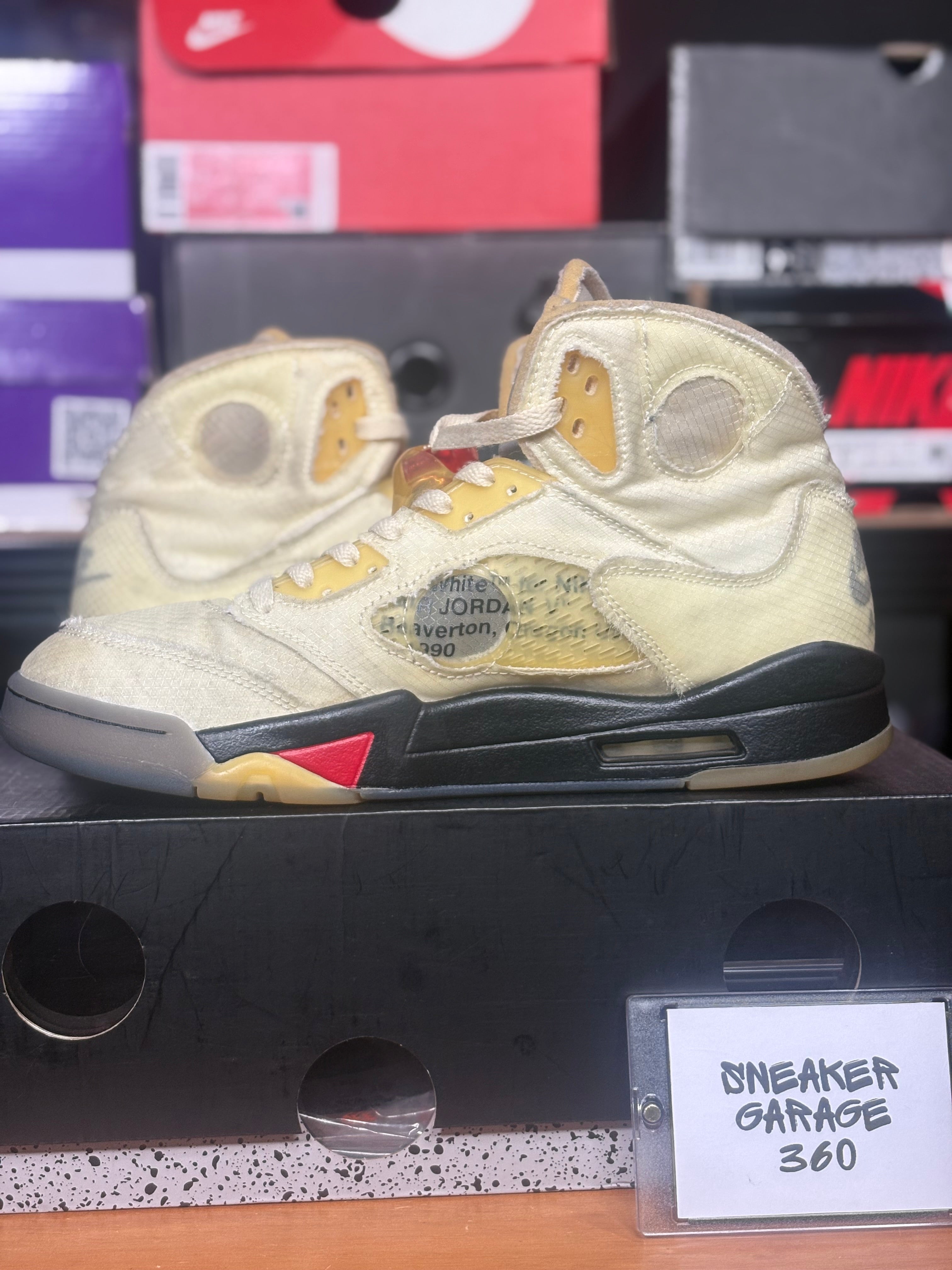 Jordan 5 x Off White Sail- Size 10.5