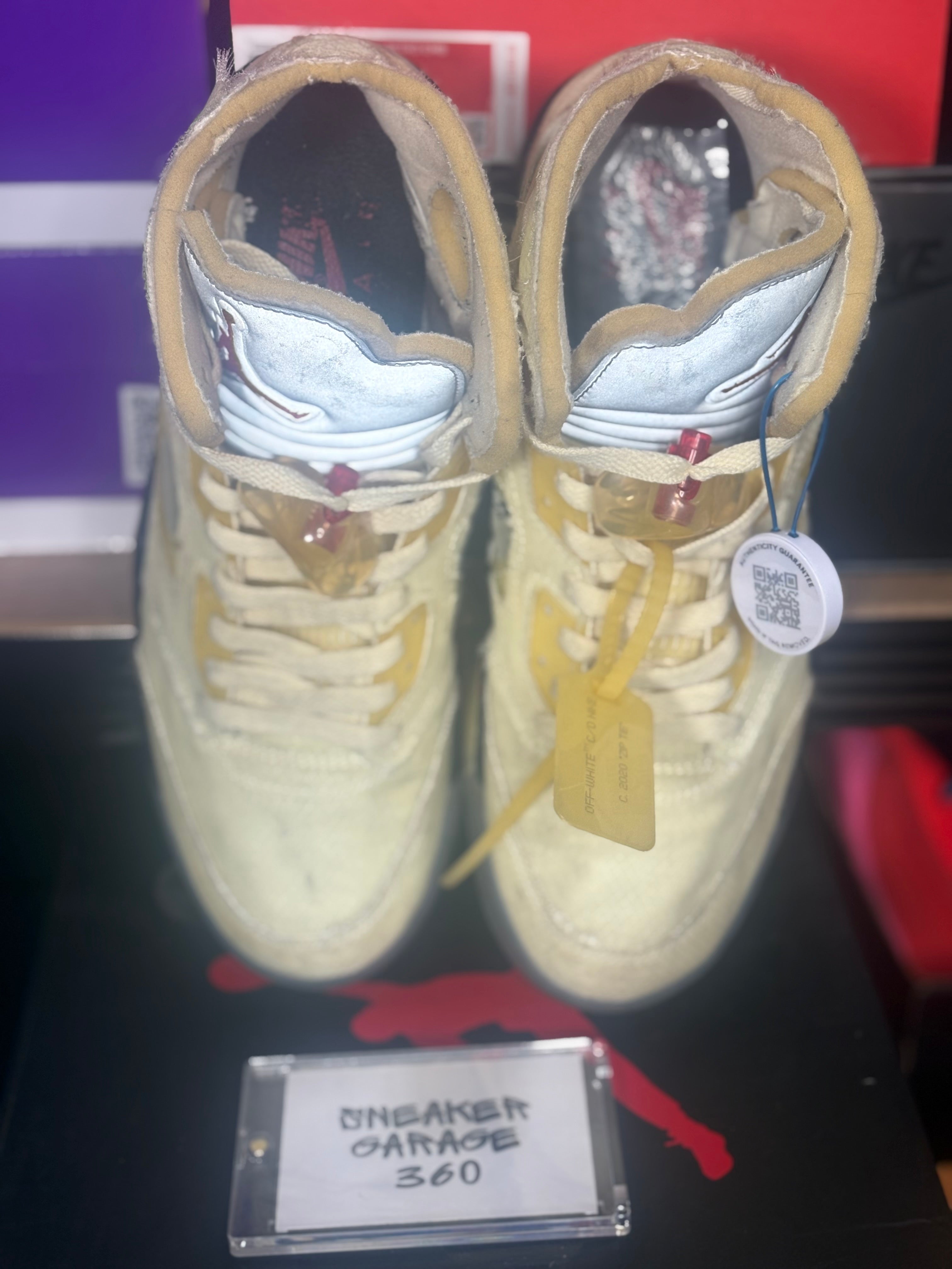 Jordan 5 x Off White Sail- Size 10.5