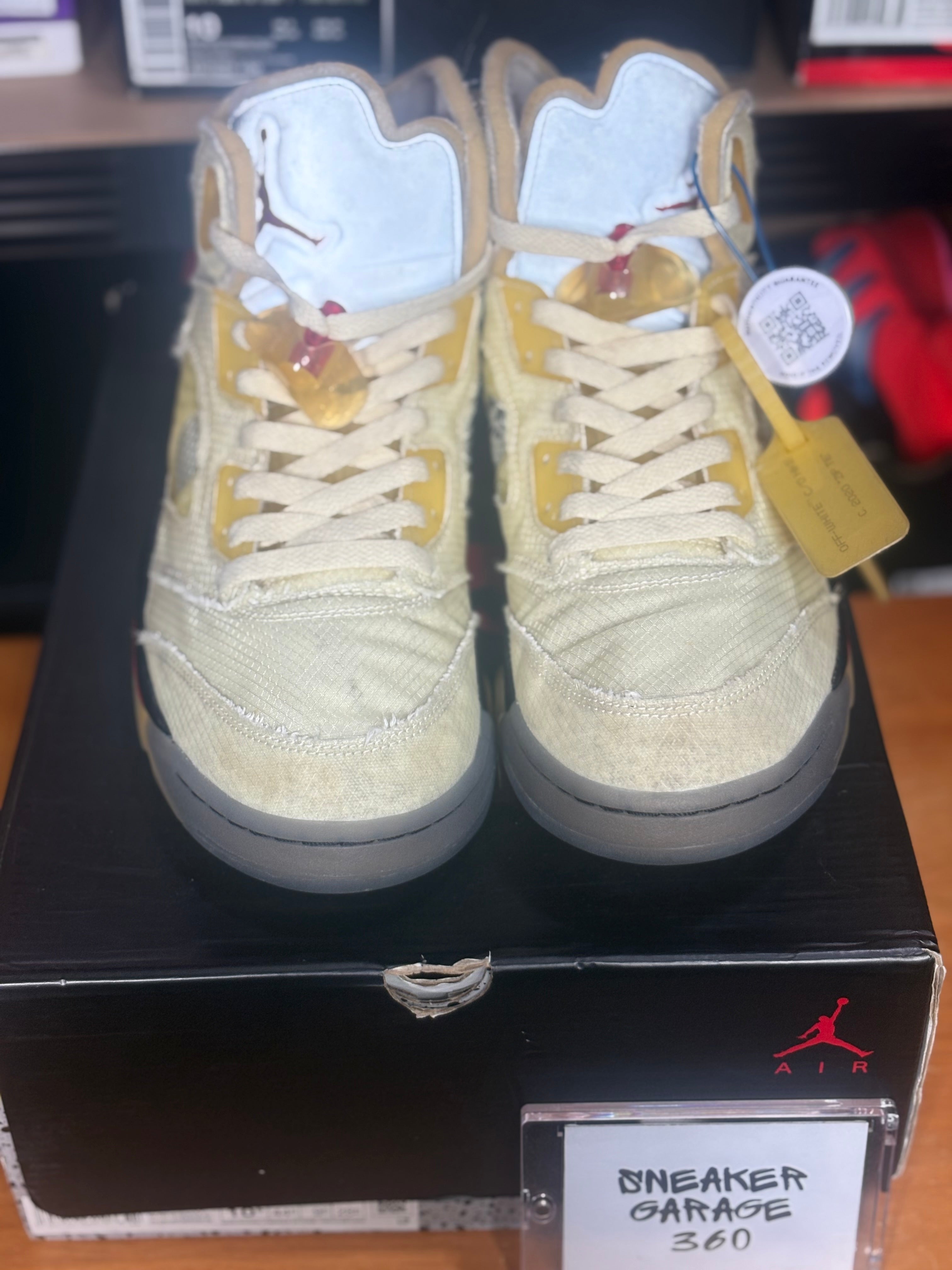 Jordan 5 x Off White Sail- Size 10.5