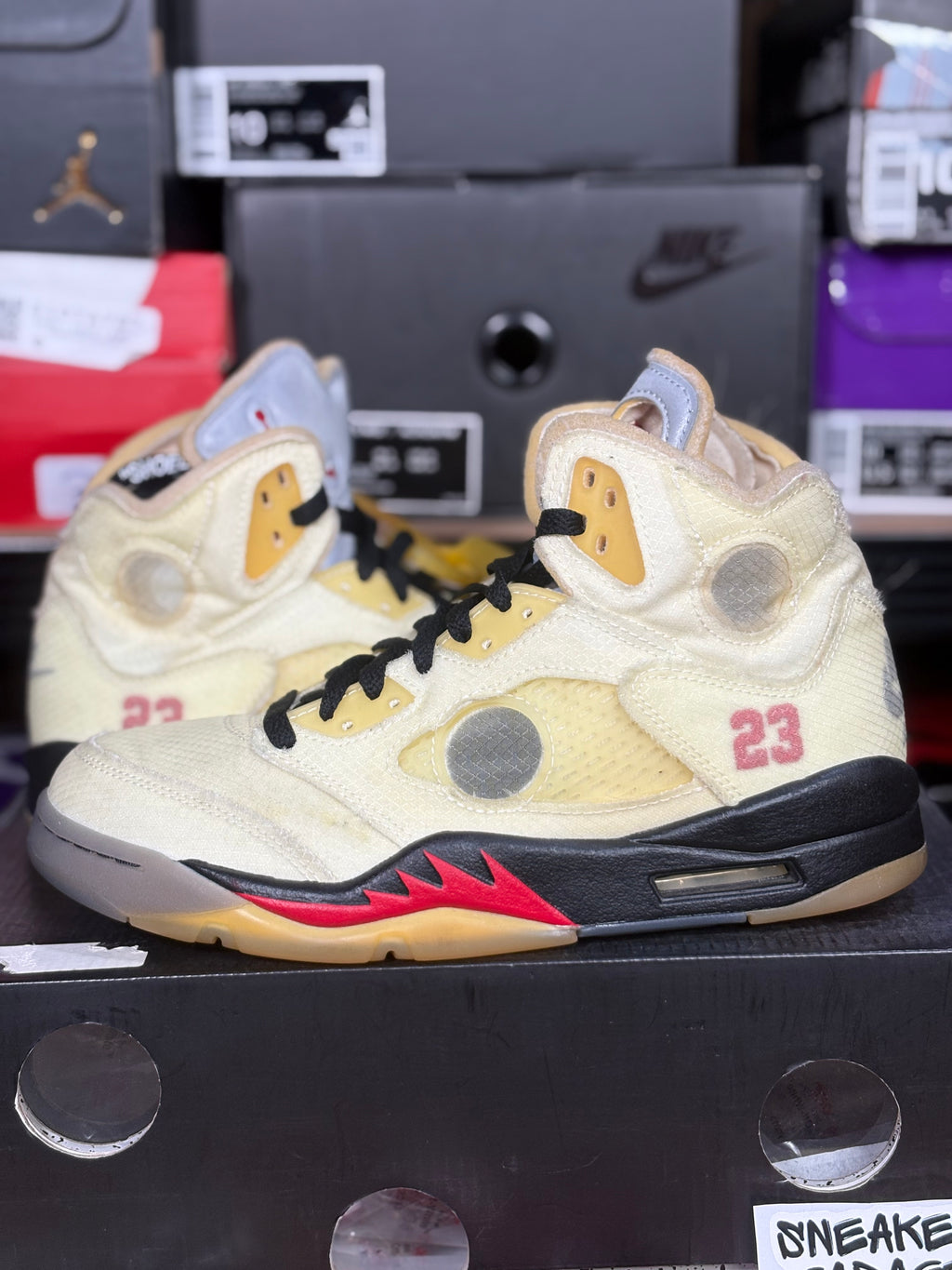 Jordan 5 x Off White Sail- Size 7.5