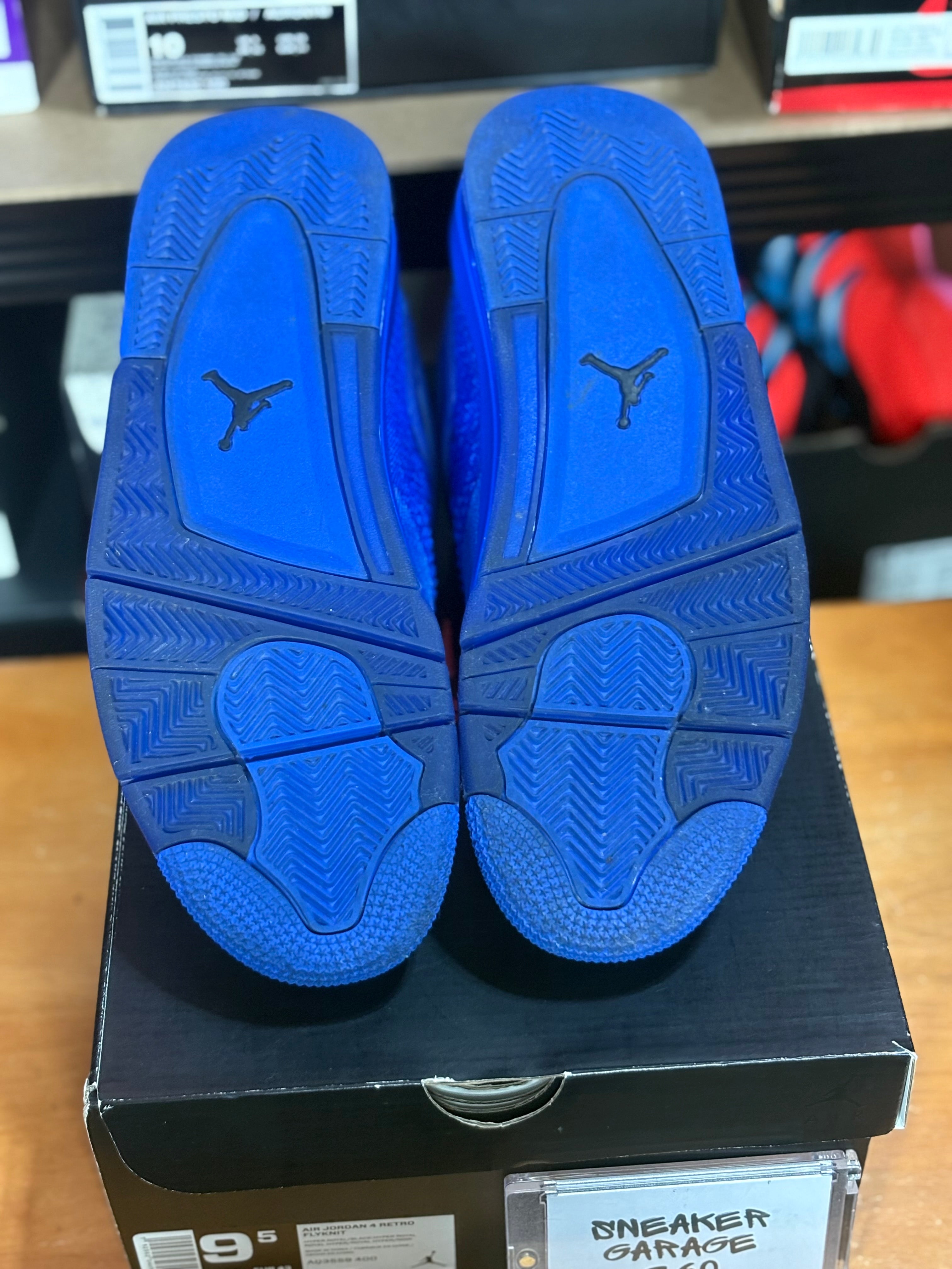 Jordan 4 Flyknit Hyper Royal- Size 9.5