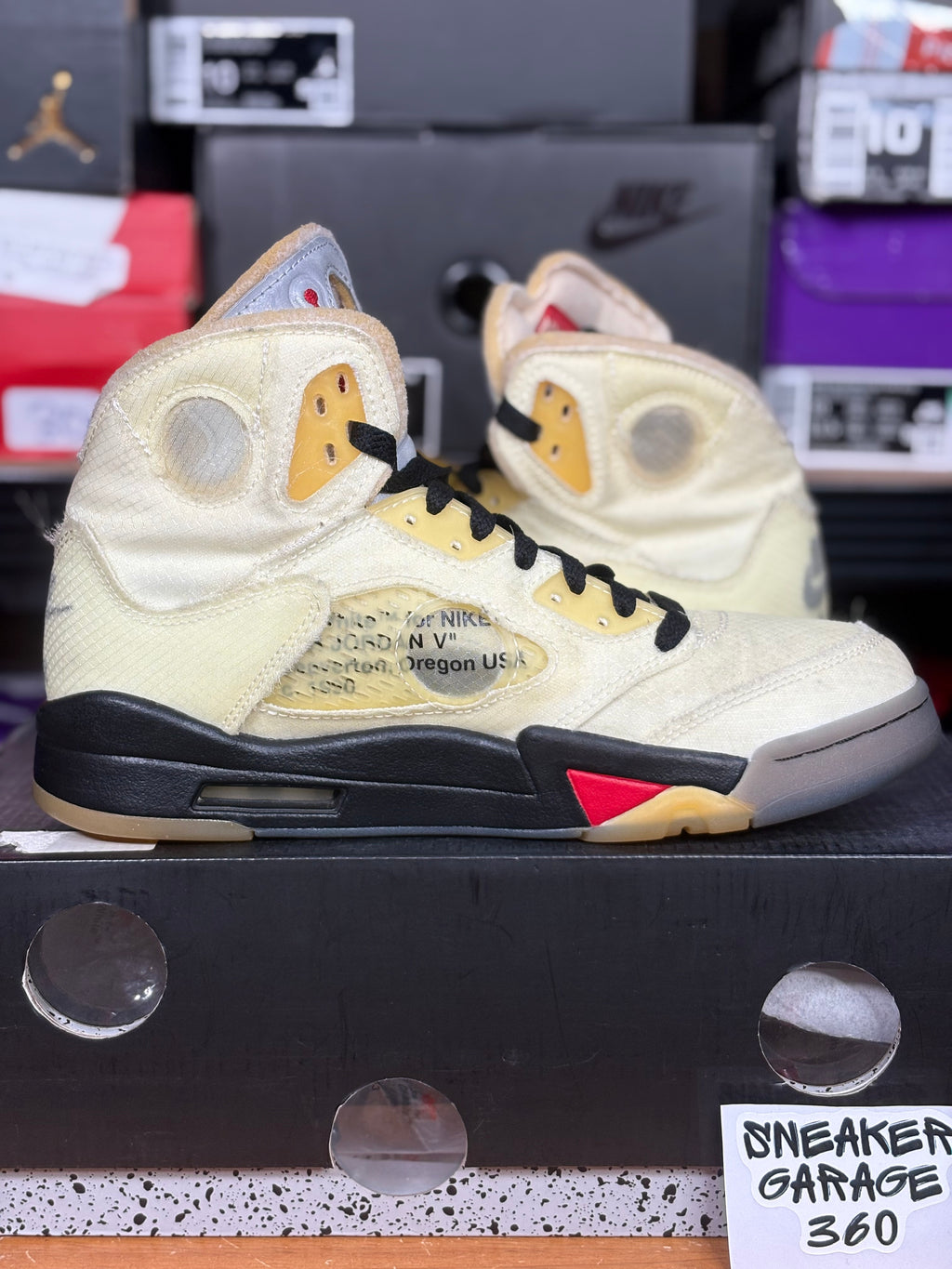 Jordan 5 x Off White Sail- Size 7.5