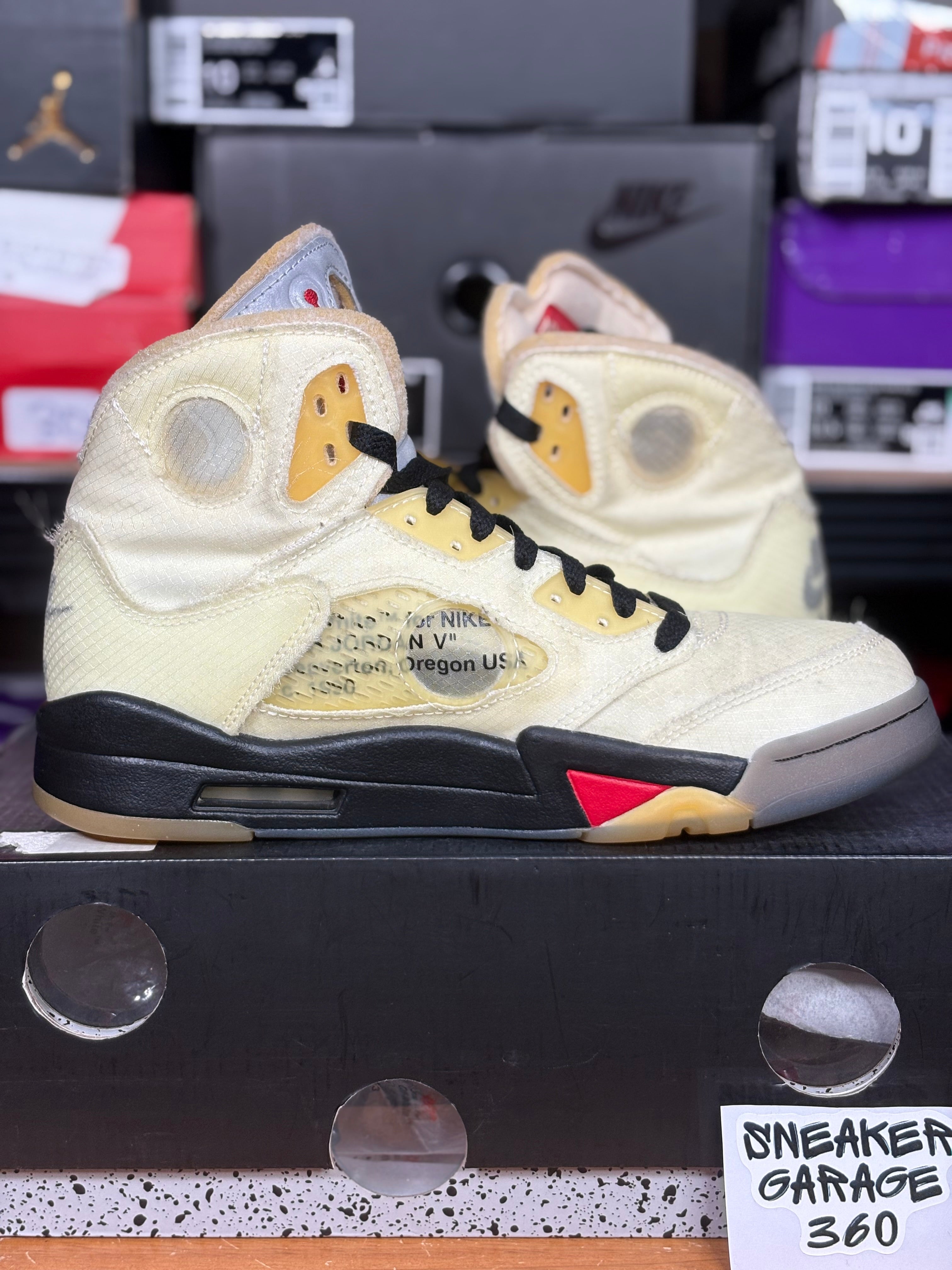 Jordan 5 x Off White Sail- Size 7.5
