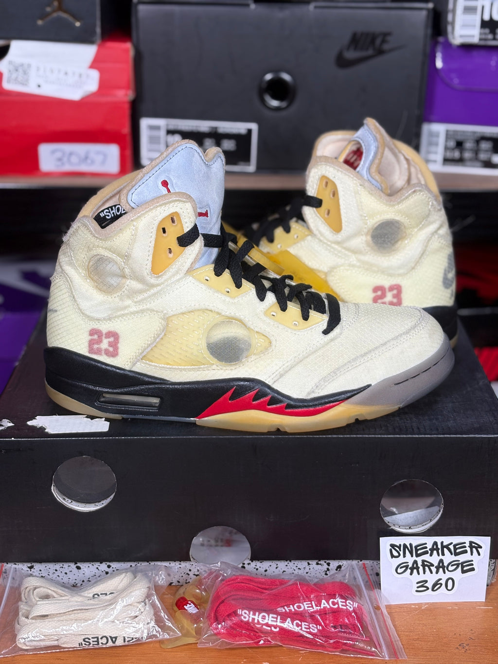 Jordan 5 x Off White Sail- Size 7.5