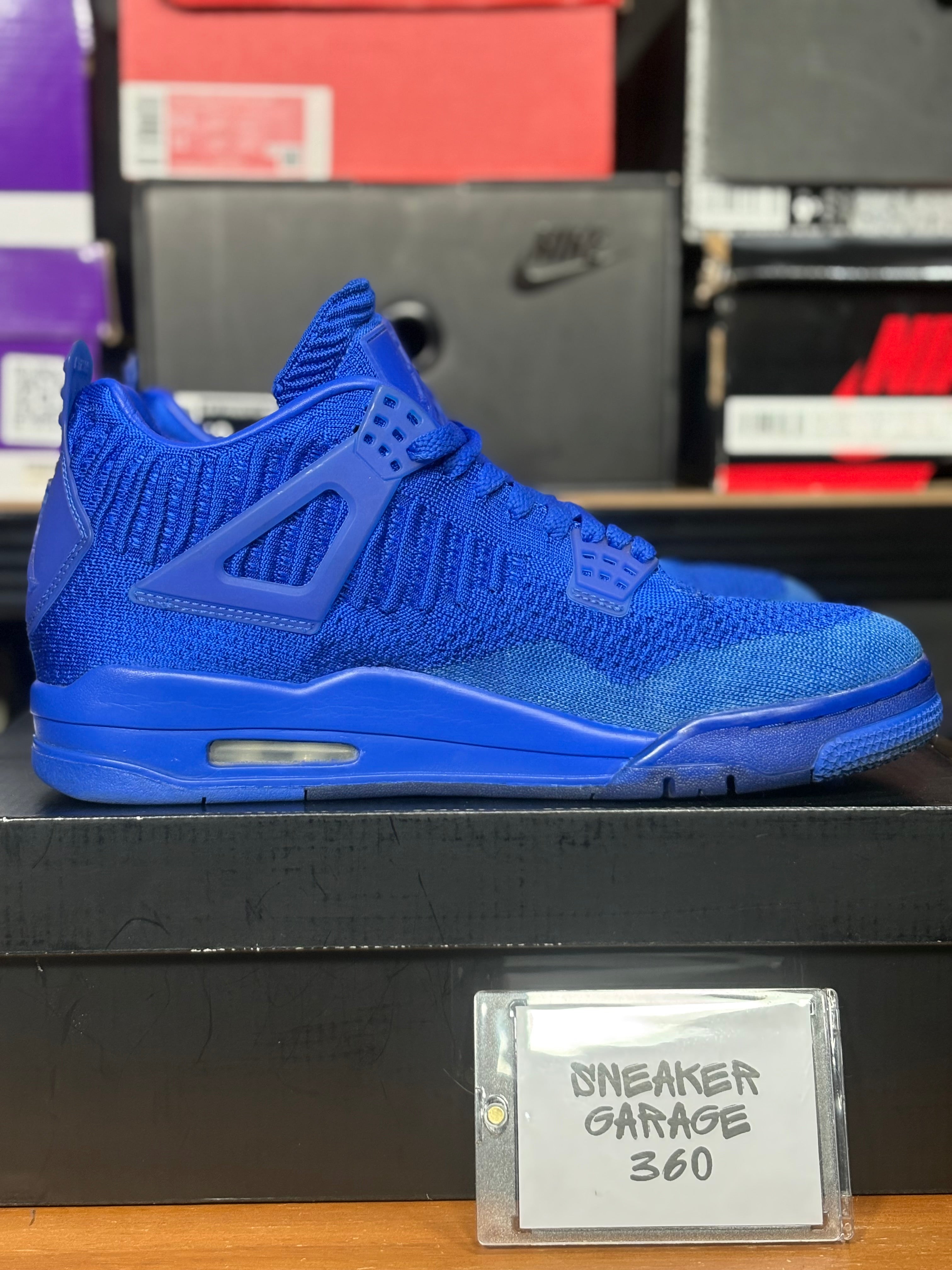 Jordan 4 Flyknit Hyper Royal- Size 9.5